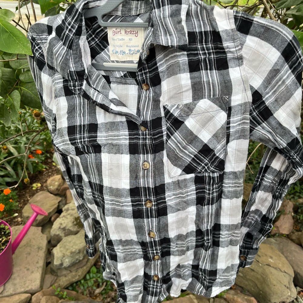 Girl Krazy black and white shirt